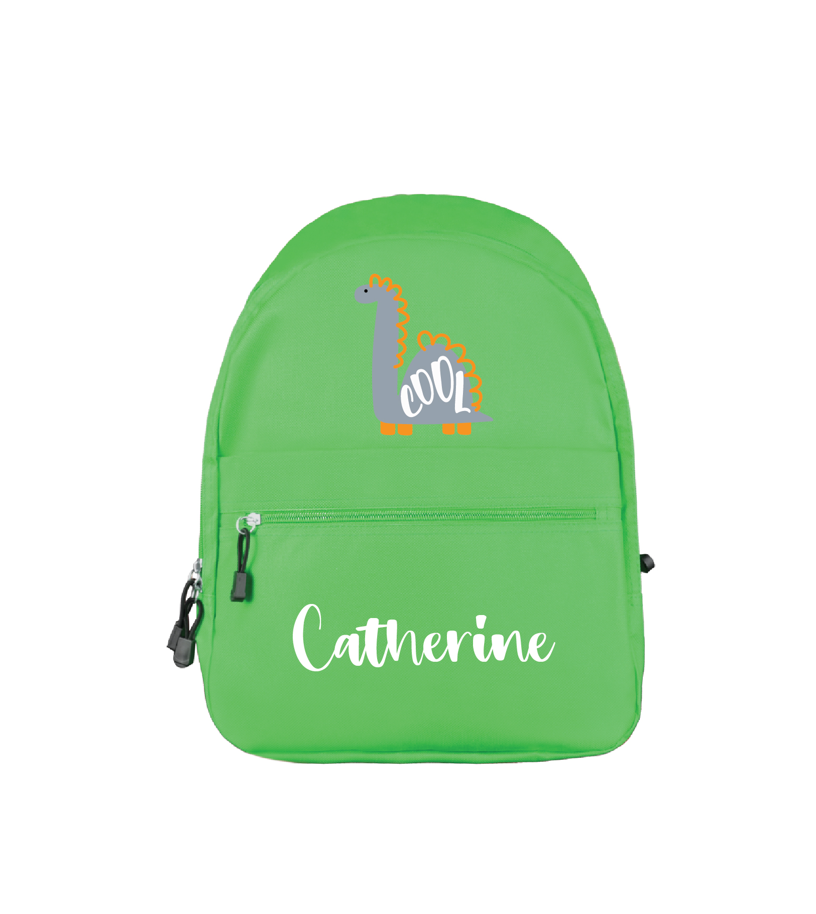 Cool Dinosaur Personalised Green Backpack